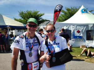 Pete & Steph at the finish