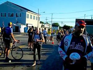 The end of a long run from the water