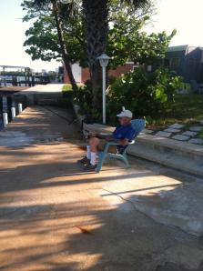 For the last time. He caught a nice Jack.